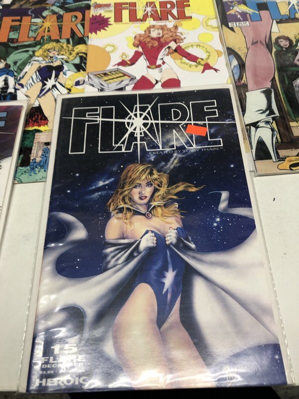 Flare (1992) Set Complete # 1-15 • Heroic Publishing Comics • Featuring Rose