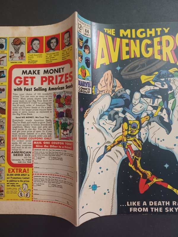Avengers #64 - 1st Barney Barton/Trickshot - 1969 - FN/VF