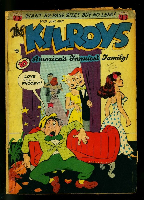 Kilroys #24 1950- Golden Age Humor- Moronica appearance- VG-