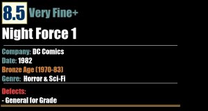 Night Force 1 (1982) VF+ Bronze Age DC Comics