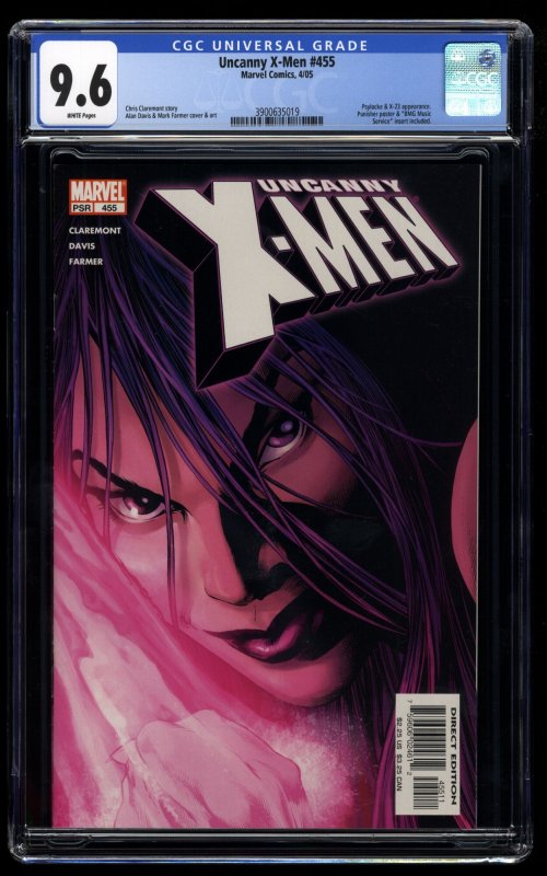 Uncanny X-Men #455 CGC NM+ 9.6 White Pages