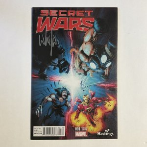 SECRET WARS 1 2014 MARVEL NM NEAR MINT SIGNED WHILCE PORTACIO HASTINGS VARIANT