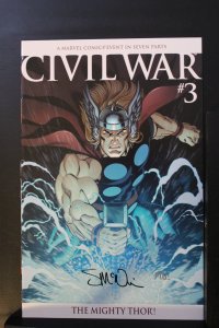 Civil War #3 McGuiness Retailer Incentive Cover (2006) *SIGNED x2*