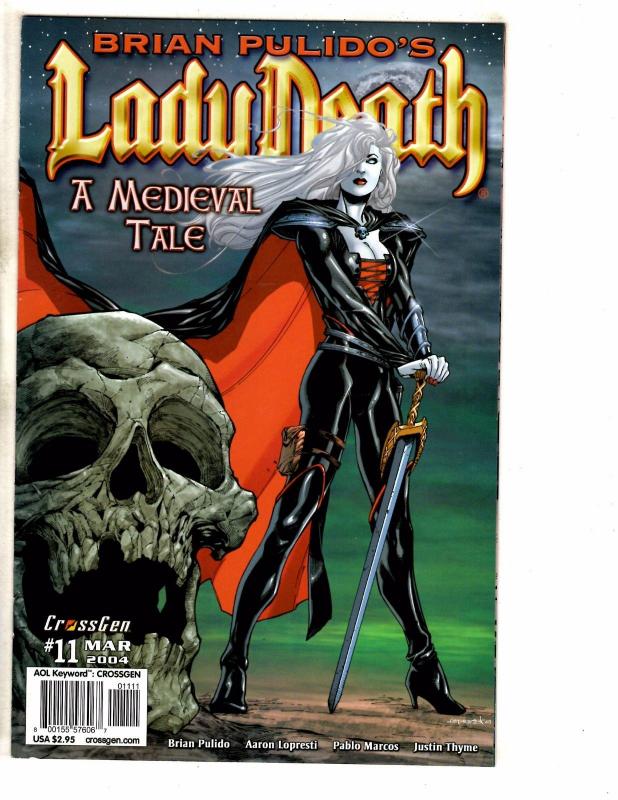 6 Lady Death Comics Dark Millennium 1 3 Crucible 1 Lost Souls (2) Medieval J261