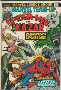 Marvel Team-Up #19 ORIGINAL Vintage 1974 Spiderman Ka Zar