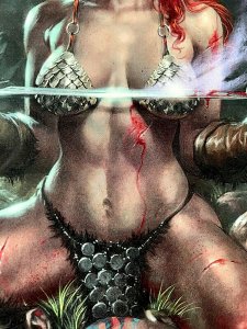 Red Sonja #1 Indiegogo Virgin Cover Signed by Lucio Parrillo Rare LTD 200 NM+