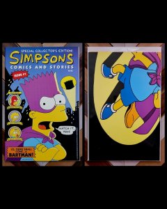 Simpsons Comics & Stories #1 VF (Welsh 1993) 1st app The Simpsons + POSTER (NM) 