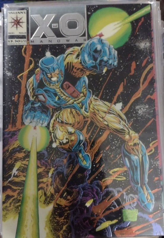 X-O MANOWAR # 0 1993 VALIANT chromium foil cover quesada