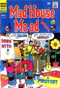 Madhouse Ma-ad Jokes #70 FAIR ; Archie | low grade comic October 1969 Protest Co