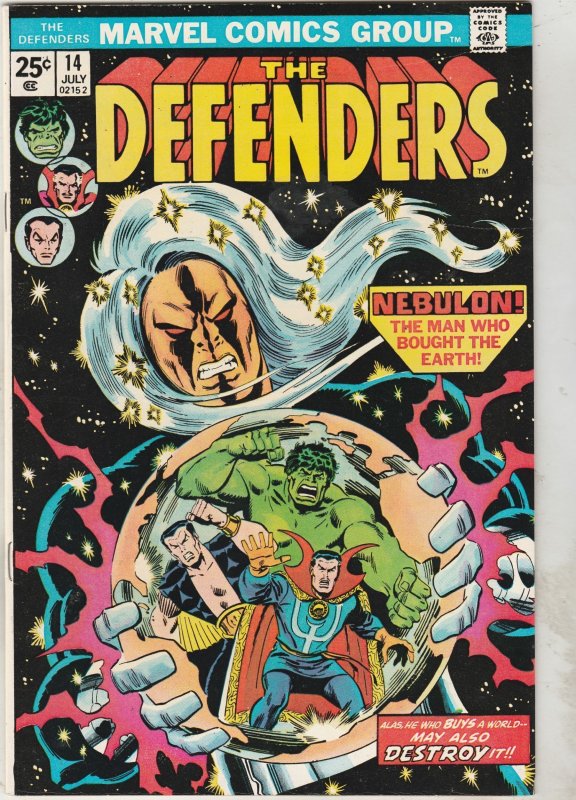 Defenders, The #14 (Jul-74) $35 VF/NM High-Grade Hulk, Dr Strange Namor Valkyrie