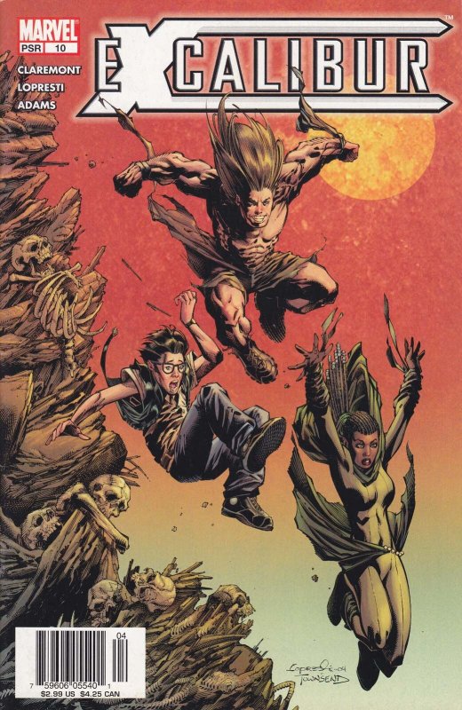 Excalibur (2nd Series) #10 (Newsstand) FN ; Marvel | Chris Claremont