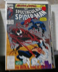 SPECTACULAR  SPIDER-MAN # 201 1993 MARVEL maximum carnage pt 5 venom+black cat