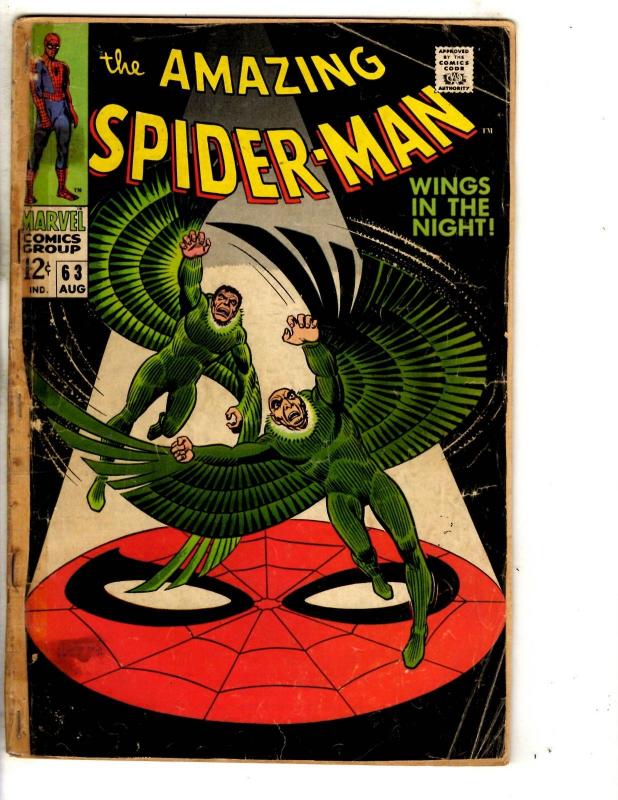 Amazing Spider-Man # 63 GD Marvel Comic Book Goblin Sandman Vulture Kraven RH3