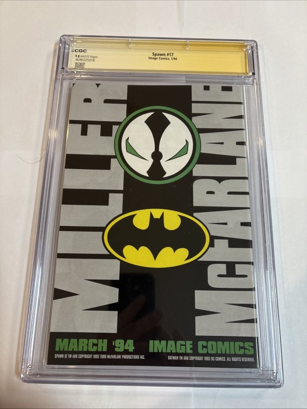 Spawn (1994) # 17 (CGC 9.8 SS) Signed Greg Capullo * Image Comics