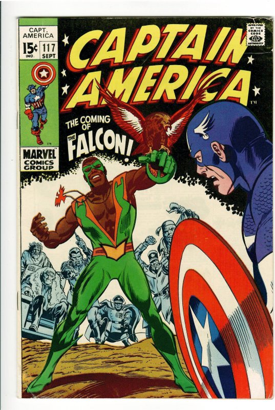 CAPTAIN AMERICA 117 F- 5.5 1st APPEARANCE FALCON(SAM WILSON).