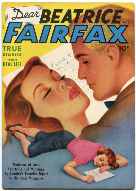 Dear Beatrice Fairfax #6 1951- Schomburg Romance cover- Rare golden age FN/VF