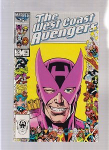 West Coast Avengers #14 - Burning Bright! (8.0) 1986