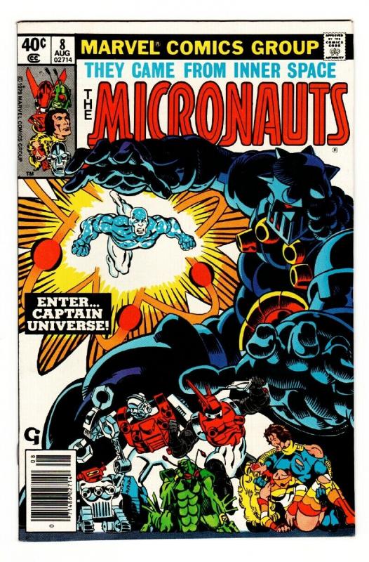 MICRONAUTS #8 comic book 1st captain universe  MARVEL   gotg