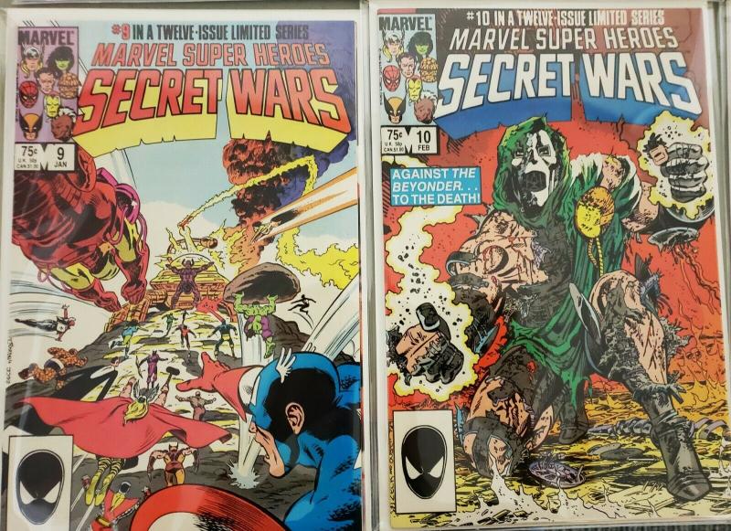 MARVEL SUPER HEROES: SECRET WARS #1-12 COMIC FULL RUN LOT, NM/M 9.8 HI Grade #8