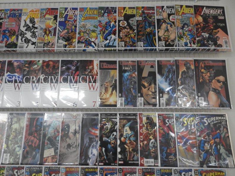 Huge Lot 150+ Comics W/ Civil War, Avengers, Superman+ Avg VF- Condition!