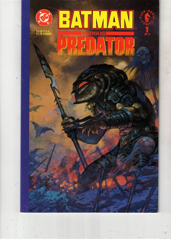 Batman versus Predator #1 Predator Cover (1991) Rare Flipped Cover NM 1st iss