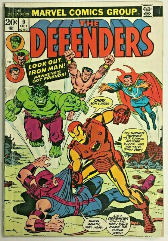 DEFENDERS#9 VG 1973 MARVEL BRONZE AGE COMICS