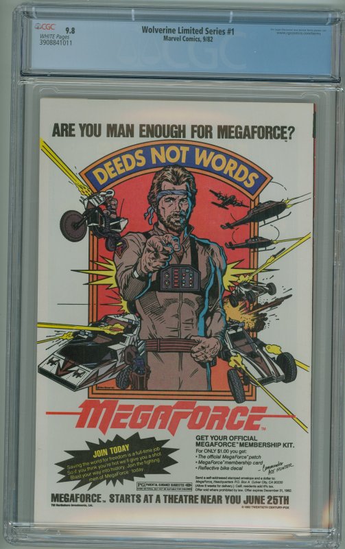 Wolverine Limited Series #1 CGC 9.8!