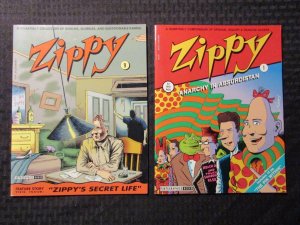 1993 ZIPPY The Pinhead #1 VF+ #9 VF+ Fantagraphics 1st Bill Griffith