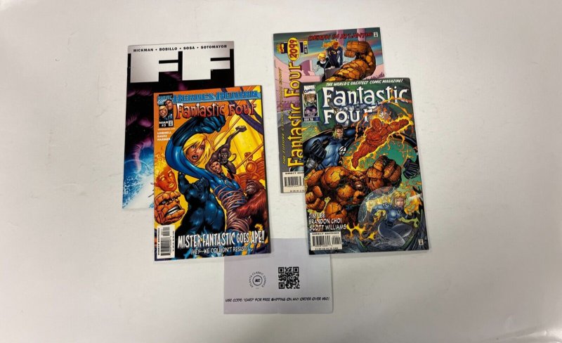 4 Fantastic Four Marvel Comics Books #1 3 2099 7 FF 14 11 JW16