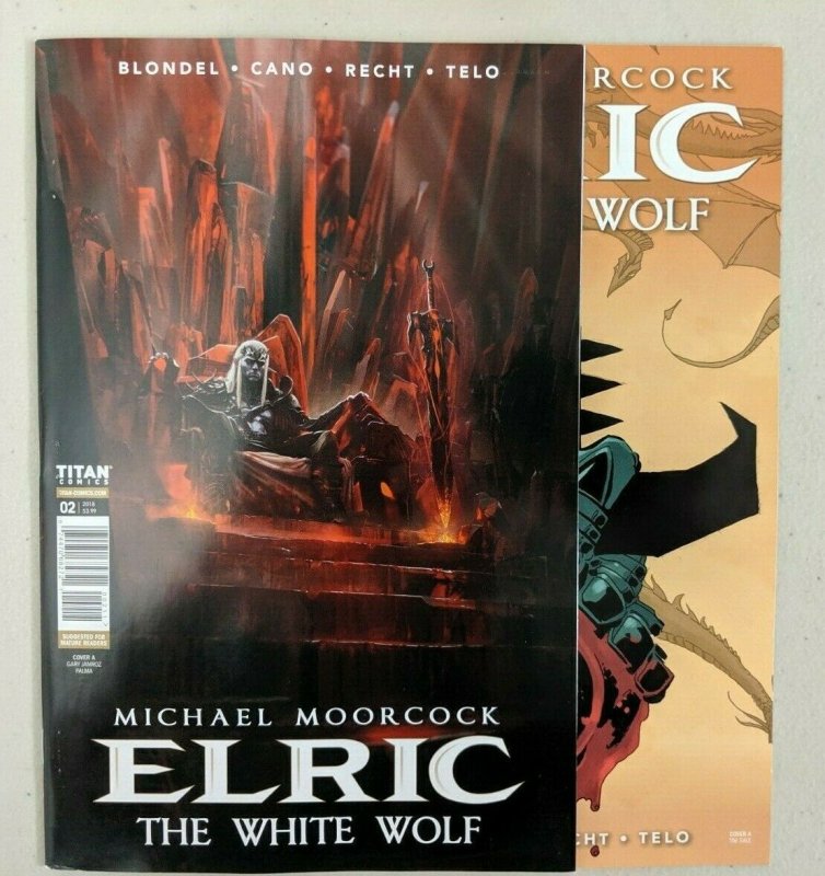 Elric The White Wolf #1-2 (both cover A) (Titan 2018) #1 (9.2) #2 (8.0) - HTF 