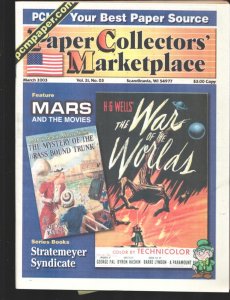 Paper Collectors' Marketplace 3/2003-War of The Worlds-Sci-Fi movie posters