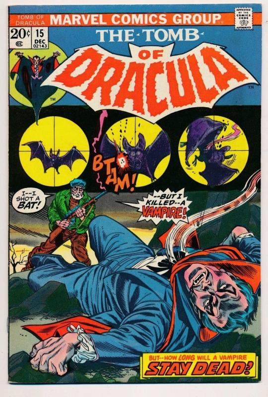 Marvel Comics The TOMB of DRACULA #15 (1973) ~ FINE+ (PF214) Horror