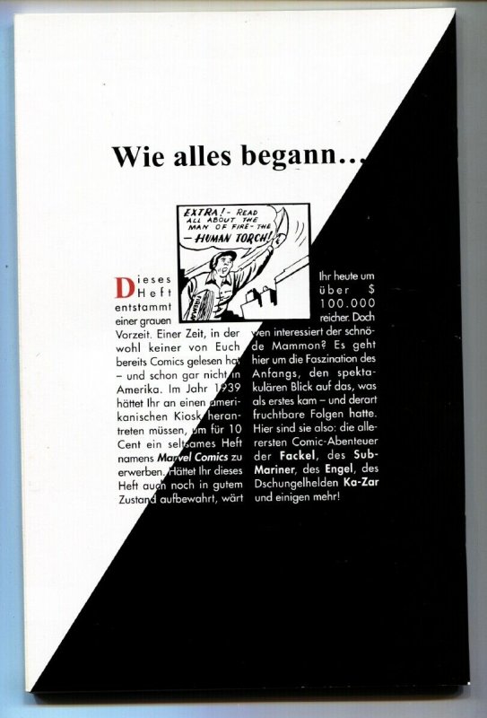 Marvel Mystery Comics #1 Very rare limited print German reprint 