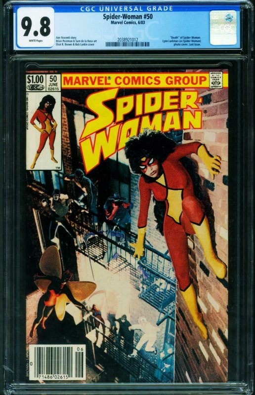 Spider-woman #50 CGC 9.8 Newsstand variant Marvel  2038921012