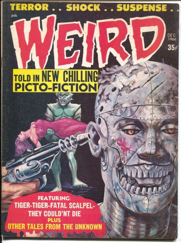 Weird Vol. 2 #1 1966-Eerie-robot cover-Carl Burgos art-Nazi torture-FN