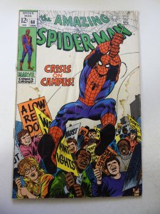 The Amazing Spider-Man #68 (1969) GD/VG Condition moisture stains