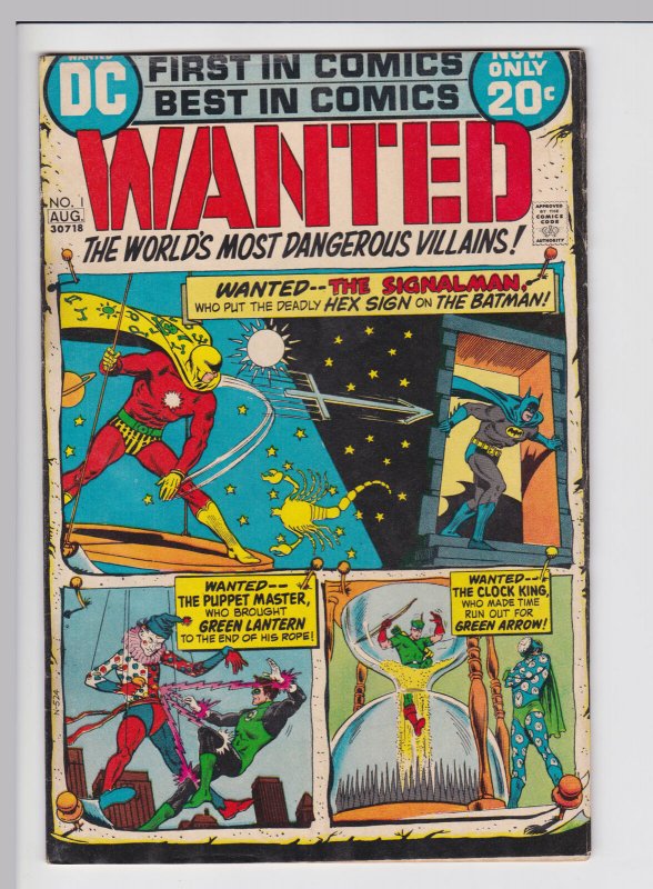 Wanted the World's Most Dangerous Villians #1 (Aug 1972) GD+ DC