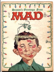 MAD Magazine #92-1965-mistletoe gag cover-VG