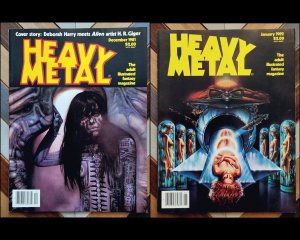 HEAVY METAL Vol.5 #9 & 10 (1981) Sharp Set Of 2 FANTASY ART Legendary Creators