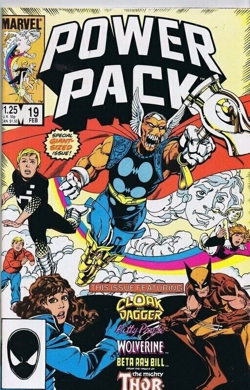Power Pack #19 ORIGINAL Vintage 1986 Marvel Comics Beta Ray Bill Wolverine