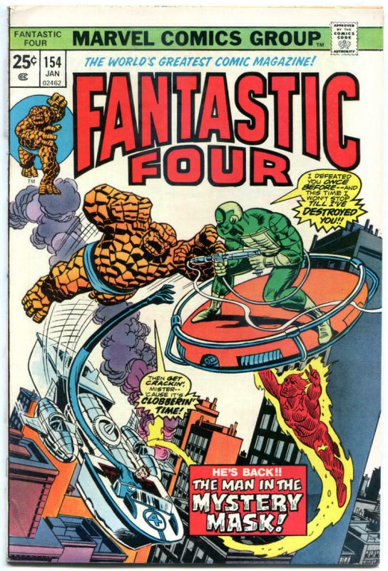 FANTASTIC FOUR #154, VF, Nick Fury, Dick Ayers, 1961, more Marvel in store