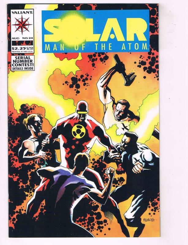 Lot Of 4 Solar Man Of The Atom Valiant Comic Books # 23 24 25 27 MS4