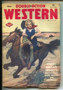 Double Action Western 5/1946 Columbia-Autographed on title page by author Ric...