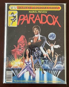 Marvel Preview #24 last issue Paradox 6.0 FN (1981) Magazine