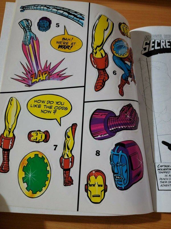 Marvel Super Heroes Secret Wars Sticker Adventures ~ NOT USED ~ 1984 Marvel Doom