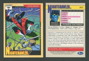 1991 Marvel Comics II  Card  #11 ( Night Crawler)  NM-MT