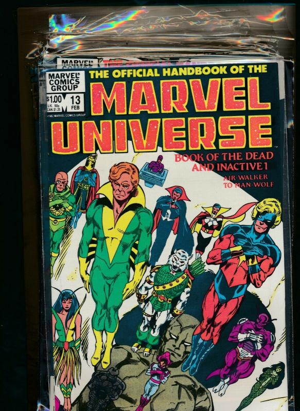 Lot of 8-MARVEL UNIVERSE BOOK OF DEAD I&II, Weapons, & MORE!! #13-20 VF(PF748) 