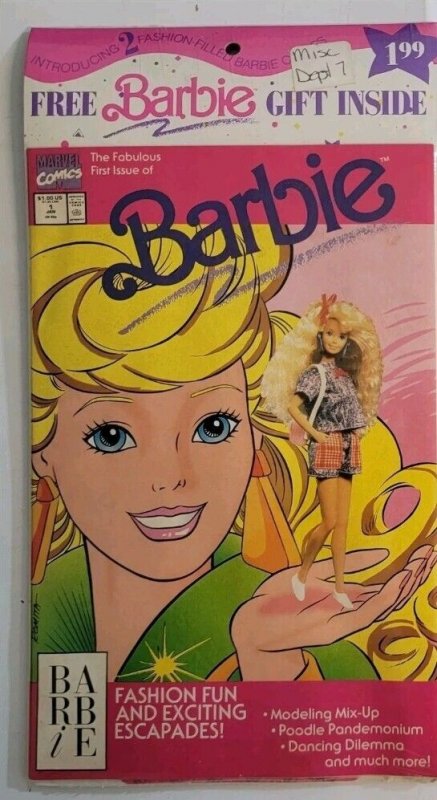 Barbie #1 + Barbie Fashion #1 NM SEALED PACK (Marvel 1991) Set of 2 w Free Gifts 