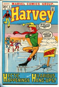 Harvey #3 1970-Marvel-ics skating cover-ice cream splash panel-VG+