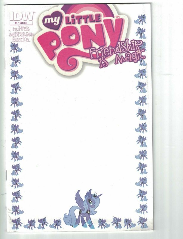 My Little Pony: Friendship Is Magic #7 FN retailer exclusive princess luna blank 